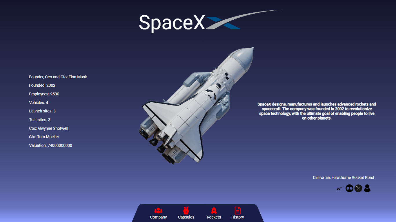 SpaceX — vista de cohetes